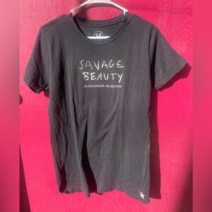 Alexander McQueen SAVAGE BEAUTY Black Graphic T-Shirt